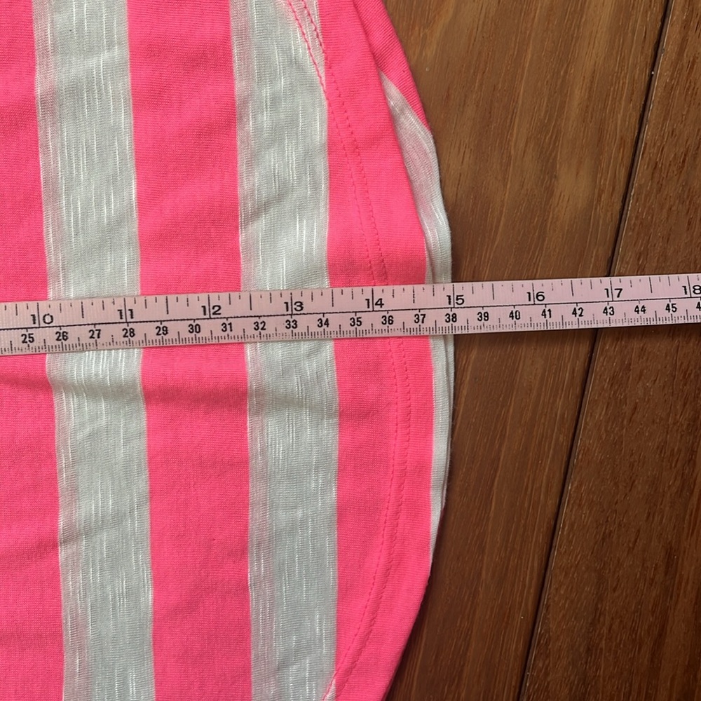 NWOT Vintage Abercrombie & Fitch Summer Striped Neon V Neck Tee Shirt - Picture 5 of 6